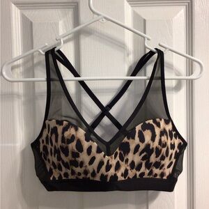 Victoria's Secret Black and Tan Leopard Bralette